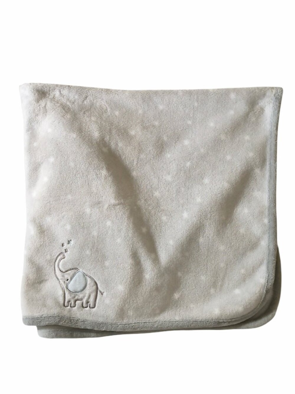 Parents Choice Elephant Stars Gray Security Blanket 28" X 38"